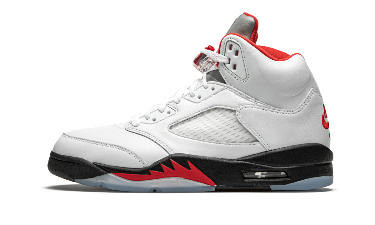 Air Jordan 5 Retro Fire Red Silver Tongue - Bucharest Kicks