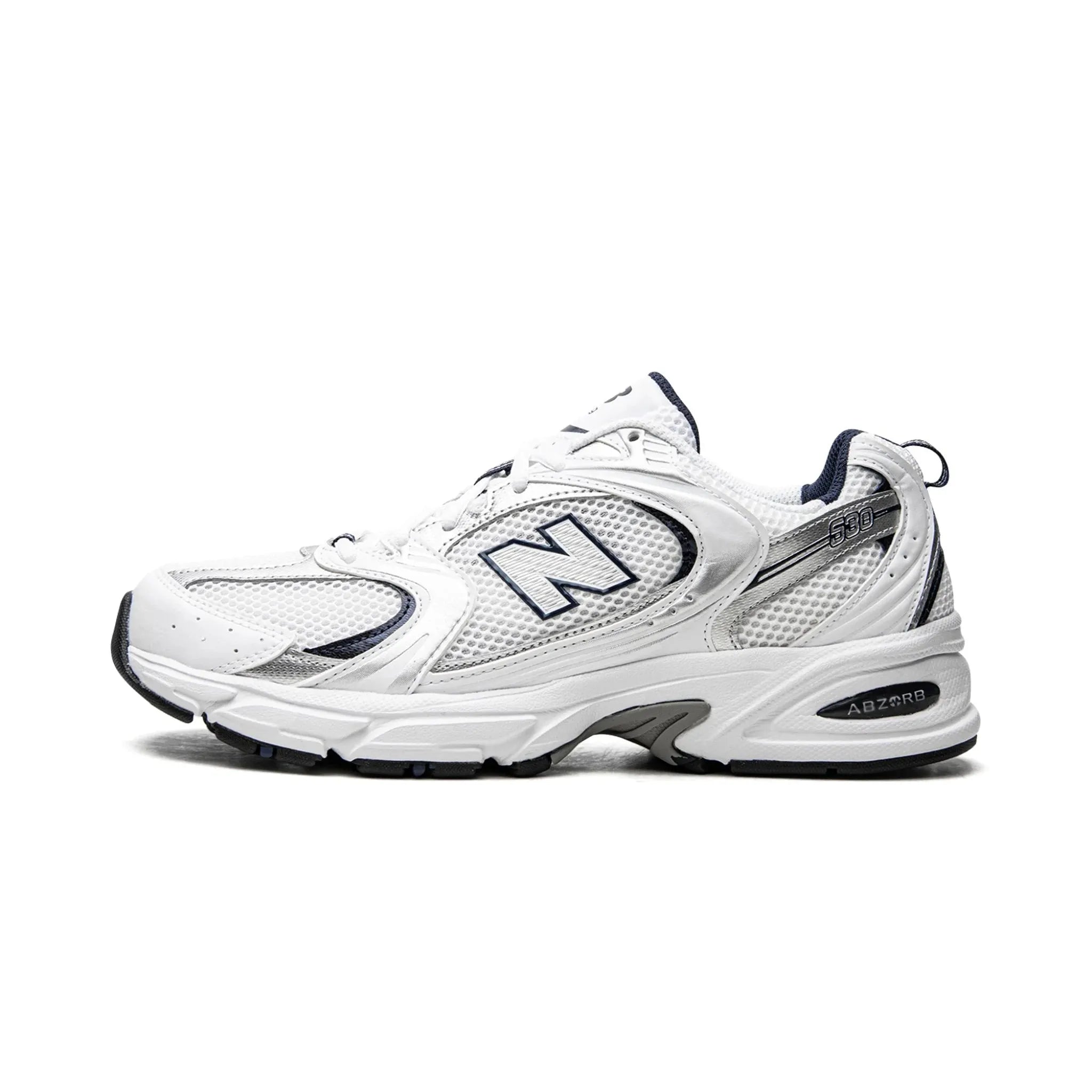 New Balance 530 White Silver Navy - Bucharest Kicks