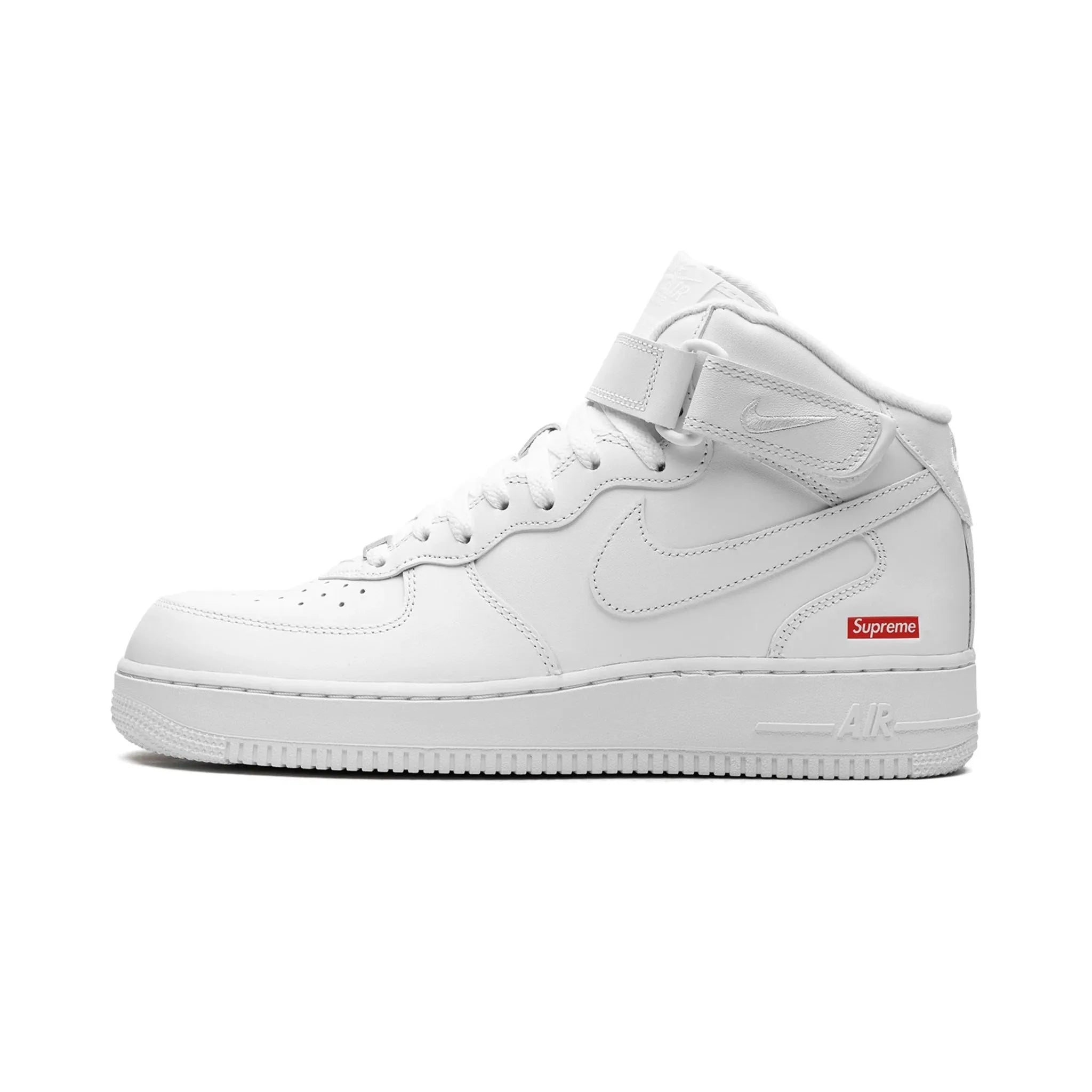 Nike Air Force 1 Mid Supreme Box Logo Triple White - Bucharest Kicks