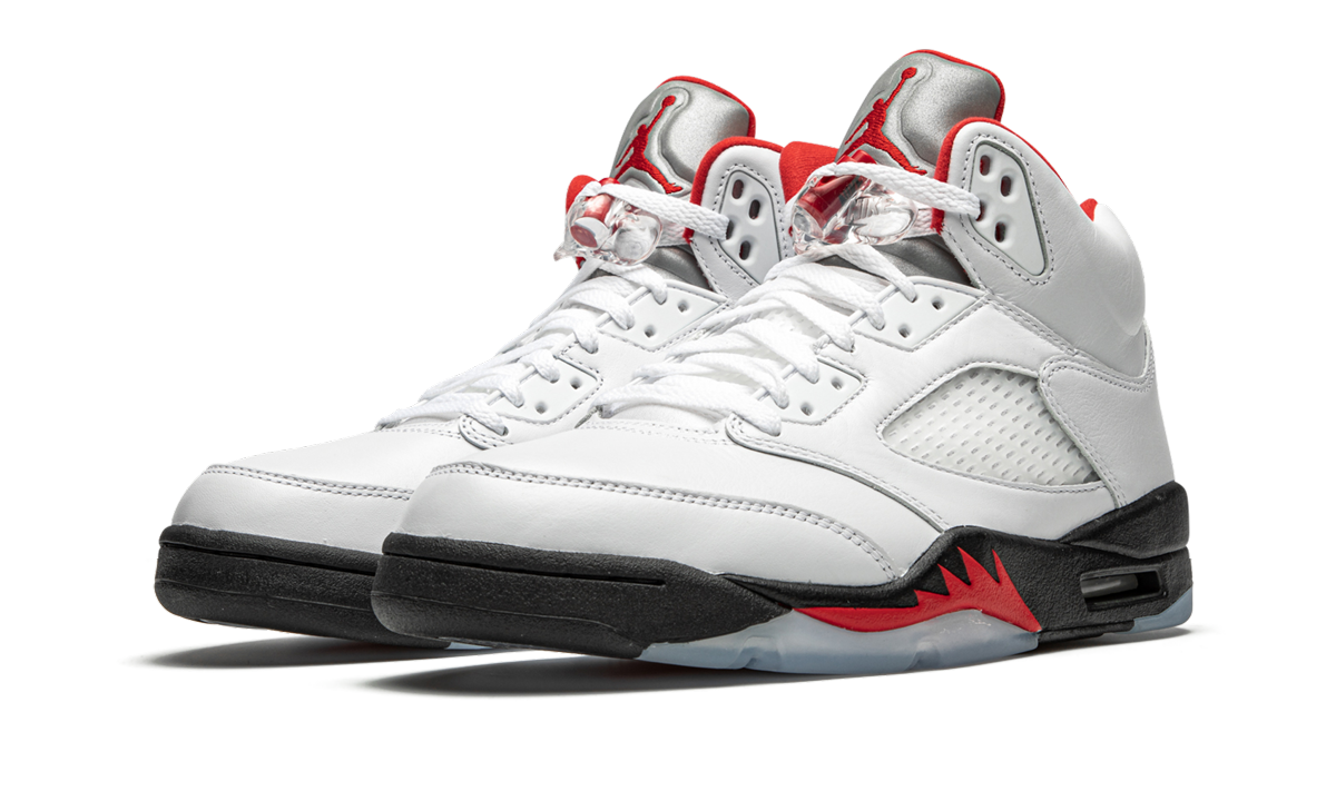 Air Jordan 5 Retro Fire Red Silver Tongue - Bucharest Kicks